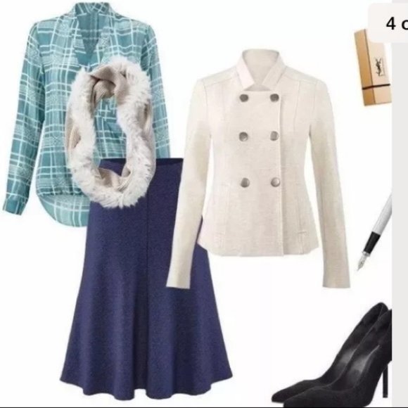 NWT CAbi Textured Tulip Skirt size 4 - Picture 6 of 7